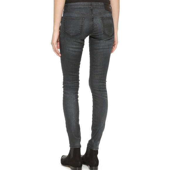 R13 • Dark Steel Waxed Coated Skinny Jeans • 30 - Picture 3 of 8
